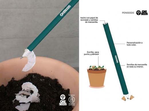 Lápiz plantable — 5 como funciona viruta