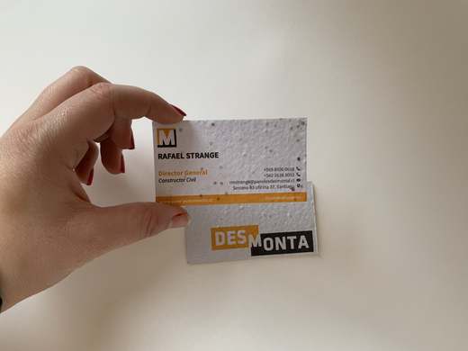 Tarjetas de Presentación — 3 en mano desmonta